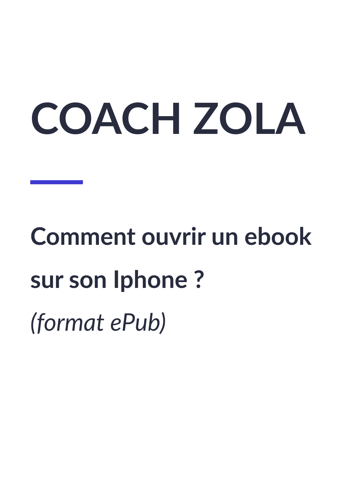 Comment ouvrir un ebook sur téléphone ou tablette